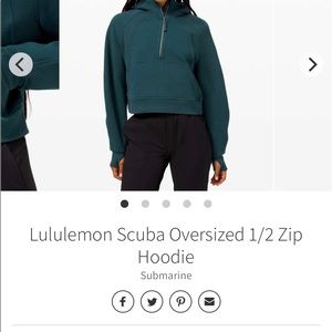 Lululemon Scuba Oversized 1/2 Zip Hoodie